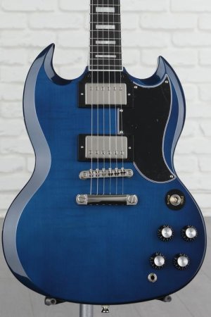 Photo of Epiphone SG Custom Electric Guitar - Viper Blue, Sweetwater Exclusive