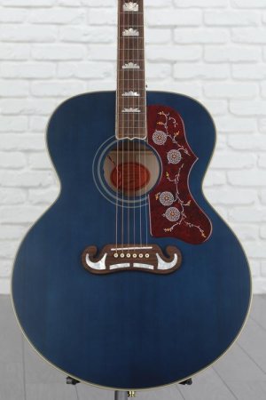 Photo of Epiphone J-200 Acoustic-electric Guitar - Aged Viper Blue, Sweetwater Exclusive
