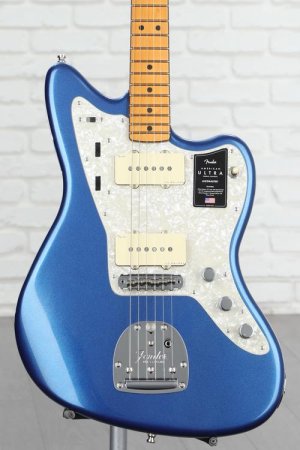 Photo of Fender American Ultra Jazzmaster - Cobra Blue with Maple Fingerboard