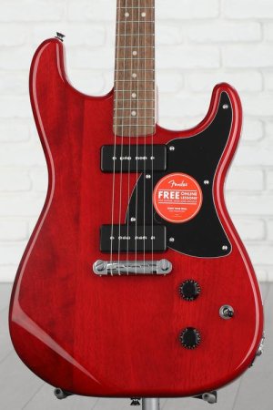 Photo of Squier Paranormal Strat-O-Sonic Electric Guitar - Crimson Red Transparent