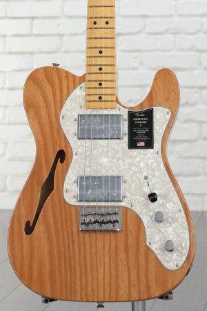 Photo of Fender American Vintage II 1972 Telecaster Thinline Electric Guitar - Aged Natural
