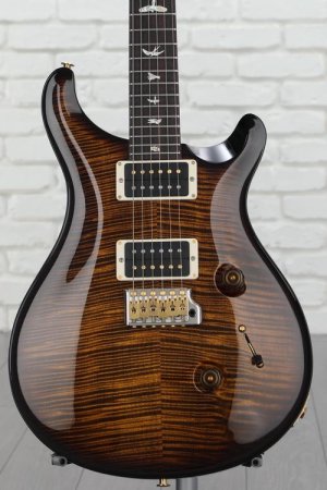 Photo of PRS Custom 24 Electric Guitar with Pattern Thin Neck - Black Gold Wrap Burst 10-Top