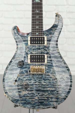 Photo of PRS Wood Library Custom 24 Left-handed Electric Guitar - Faded Whale Blue, Quilt Top