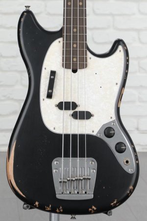 Photo of Fender JMJ Road Worn Mustang Bass - Black