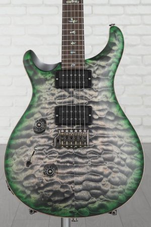 Photo of PRS Wood Library Custom 24 Left-handed Electric Guitar - Charcoal Jade Burst, 10-Top