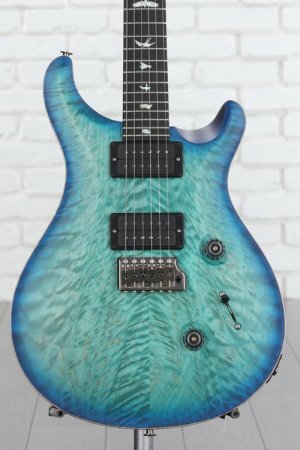 Photo of PRS Wood Library Custom 24 Electric Guitar - Satin Makena Blue, 10-Top