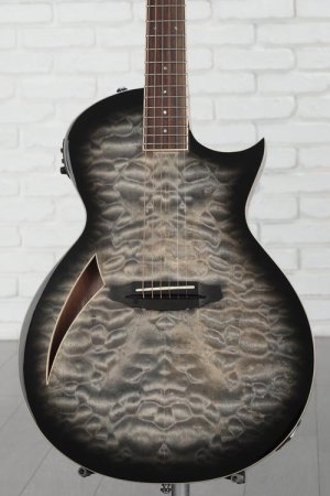 Photo of ESP LTD TL-6QM Thinline Acoustic-electric Guitar - Charcoal Burst