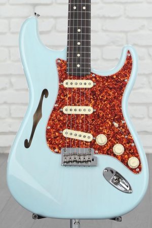 Photo of Fender American Professional II Thinline Stratocaster Electric Guitar - Transparent Daphne Blue