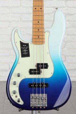 Photo of Fender Player Plus Active Precision Bass Left-handed - Belair Blue with Maple Fingerboard