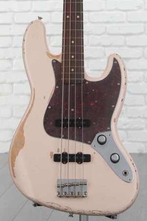 Photo of Fender Flea Jazz Bass - Shell Pink, Road Worn