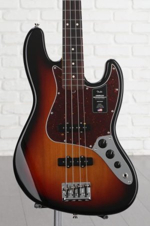 Photo of Fender American Professional II Jazz Bass - 3 Color Sunburst with Rosewood Fingerboard