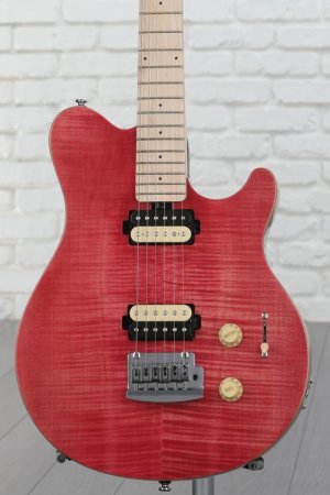 Photo of Sterling By Music Man Axis Flame Maple Electric Guitar - Stain Pink