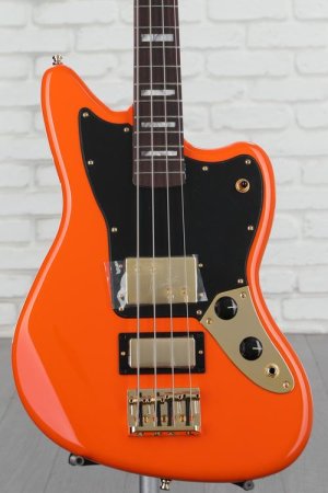 Photo of Fender Mike Kerr Jaguar Signature Bass Guitar - Tiger's Blood Orange