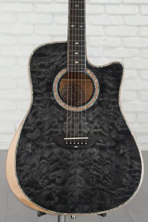 Photo of B.C. Rich Prophecy Series Acoustic Cutaway Acoustic-electric Guitar - Smoke Black Quilt