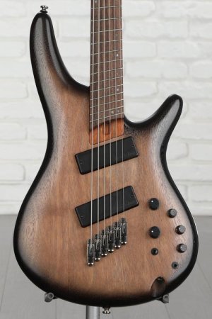 Photo of Ibanez Bass Workshop SRC6MS 6-string Multi-Scale Bass Guitar - Black Stained Burst Low Gloss