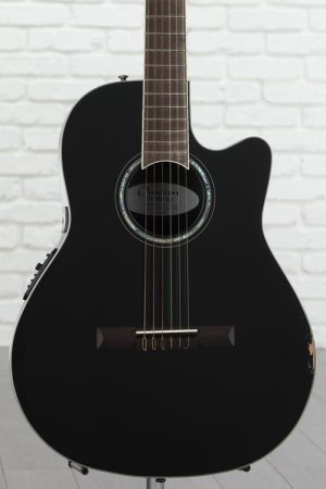Photo of Ovation Celebrity Standard CS24C-5G Mid-depth Classical Acoustic-electric Guitar - Black