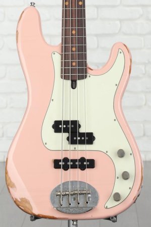 Photo of Lakland USA Classic 44-64 PJ Aged Bass Guitar - Shell Pink - Sweetwater Exclusive