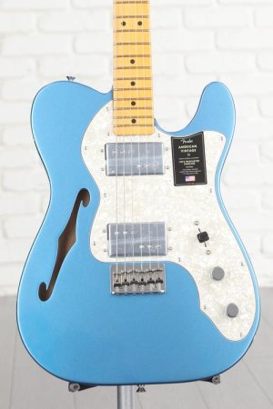 Photo of Fender American Vintage II 1972 Telecaster Thinline Electric Guitar - Lake Placid Blue