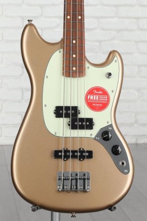 Photo of Fender Player Mustang Bass PJ - Firemist Gold