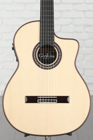 Photo of Cordoba GK Pro Negra Nylon String Acoustic-Electric Guitar - Spruce