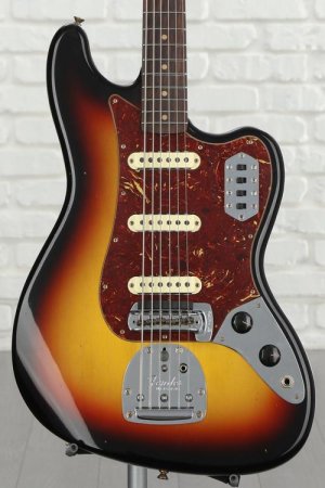 Photo of Fender Custom Shop Limited-edition Bass VI Journeyman Relic 6-string Bass Guitar - Aged 3-color Sunburst