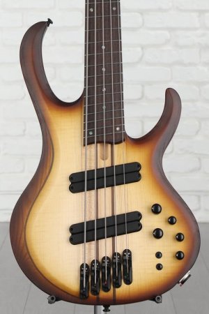Photo of Ibanez BTB Bass Workshop Multi-scale 5-string Electric Bass - Natural Browned Burst Flat