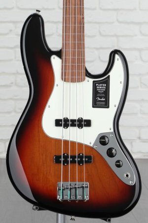 Photo of Fender Player Fretless Jazz Bass - 3-Tone Sunburst with Pau Ferro Fingerboard