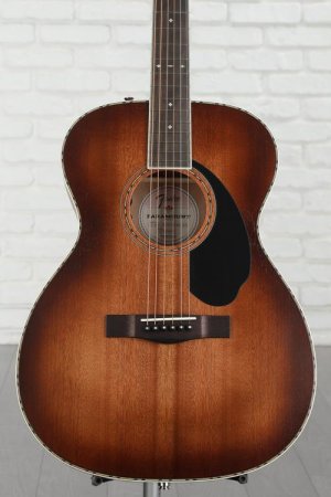 Photo of Fender Paramount PO-220E All Mahogany Orchestra Acoustic-electric Guitar - Aged Cognac Burst