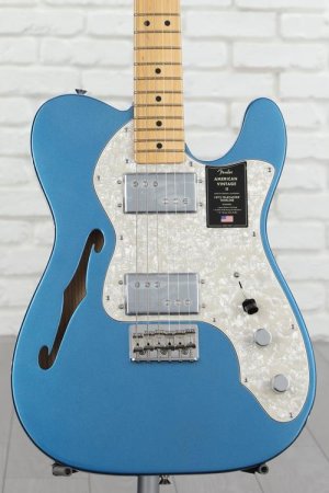 Photo of Fender American Vintage II 1972 Telecaster Thinline Electric Guitar - Lake Placid Blue