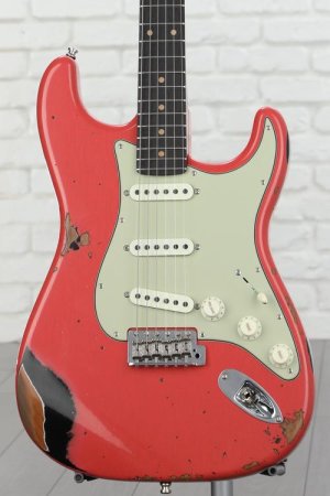 Photo of Fender Custom Shop GT11 Heavy Relic Stratocaster - Fiesta Red/Black - Sweetwater Exclusive