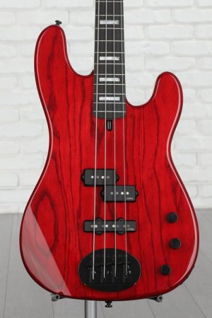 Photo of Lakland Skyline 44-64 GZ2 PJ Bass Guitar - Transparent Red - Sweetwater Exclusive