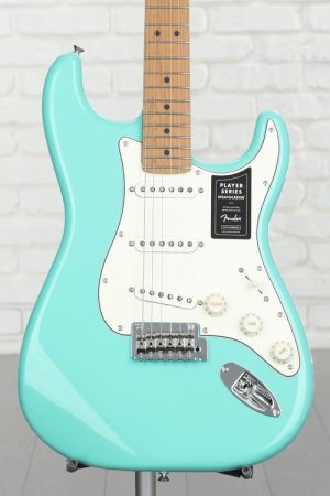 Photo of Fender Player Stratocaster - Sea Foam Green, Sweetwater Exclusive