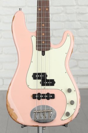 Photo of Lakland USA Classic 44-64 PJ Aged Bass Guitar - Shell Pink - Sweetwater Exclusive