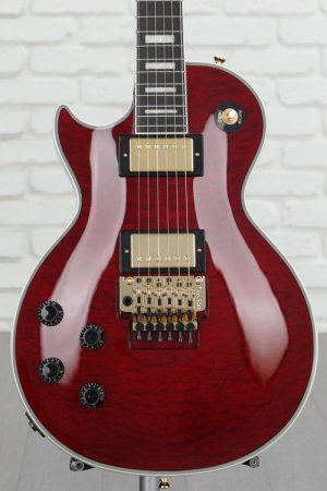 Photo of Epiphone Alex Lifeson Les Paul Custom Axcess Left-handed Electric Guitar - Ruby