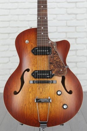 Photo of Godin 5th Avenue CW Kingpin II P90 Hollowbody Electric Guitar - Cognac Burst