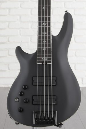 Photo of Schecter SLS Evil Twin-5 Left-Handed Bass Guitar - Satin Black