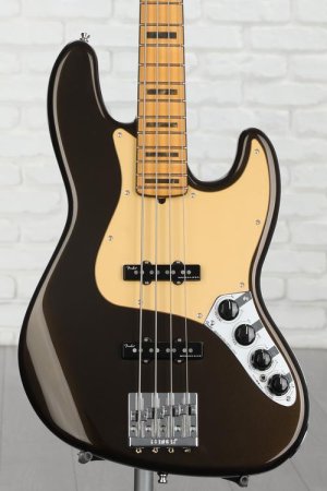 Photo of Fender American Ultra Jazz Bass - Texas Tea with Maple Fingerboard