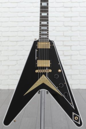 Photo of Gibson Custom Flying V Custom - Ebony with Ebony Fingerboard