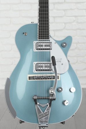 Photo of Gretsch G6134T-140 PRO 140th Double Platinum Edition Penguin Solidbody Electric Guitar - 2-tone Stone Platinum/Pure Platinum with Bigsby Tailpiece