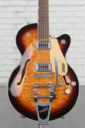 Photo of Gretsch G5655T-QM Electromatic Center Block Jr. Quilt Semi-hollowbody Electric Guitar - Sweet Tea