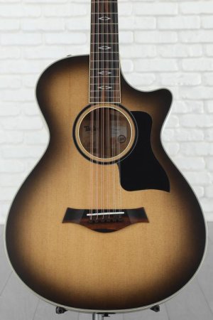 Photo of Taylor Custom Grand Concert 12-string Acoustic-electric Guitar - Charcoal, Sweetwater Exclusive