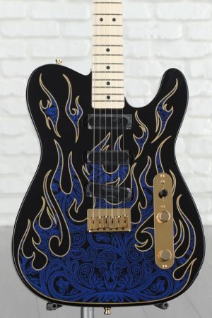 Photo of Fender James Burton Telecaster - Blue Paisley Flames