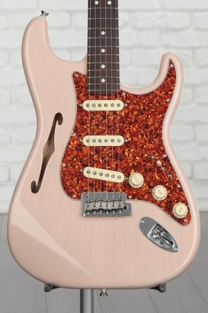 Photo of Fender American Professional II Thinline Stratocaster Electric Guitar - Transparent Shell Pink