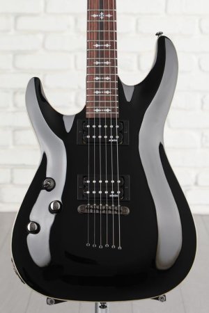 Photo of Schecter Omen-6 Left-handed Electric Guitar - Gloss Black
