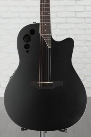 Photo of Ovation Applause AE44-5S Mid-depth Acoustic-electric Guitar - Black Satin