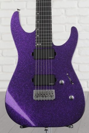 Photo of ESP USA M-7 Baritone HT Electric Guitar - Purple Sparkle
