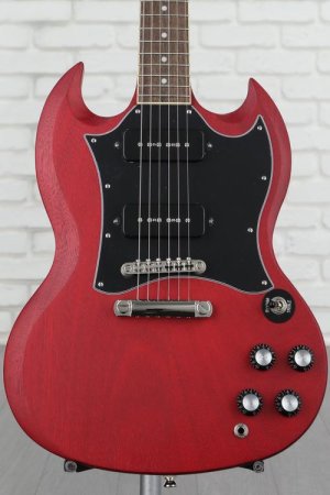 Photo of Epiphone SG Classic Worn P-90s Electric Guitar - Worn Cherry