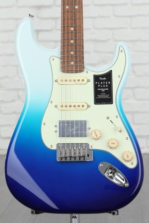 Photo of Fender Player Plus Stratocaster HSS Electric Guitar - Belair Blue with Pau Ferro Fingerboard