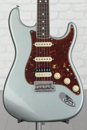 Photo of Fender Custom Shop Limited Edition '67 HSS Stratocaster Journeyman Relic - Faded Aged Blue Ice Metallic