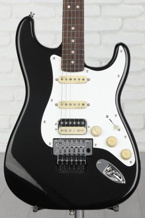 Photo of Fender American Ultra Luxe Stratocaster Floyd Rose HSS - Mystic Black with Rosewood Fingerboard